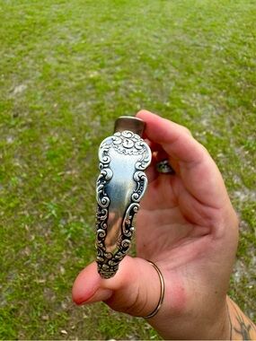 Ornate Silver-Tone Spoon Bracelet
